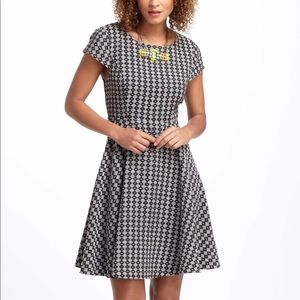 Anthropologie Jacquard Circle Skirt Dress